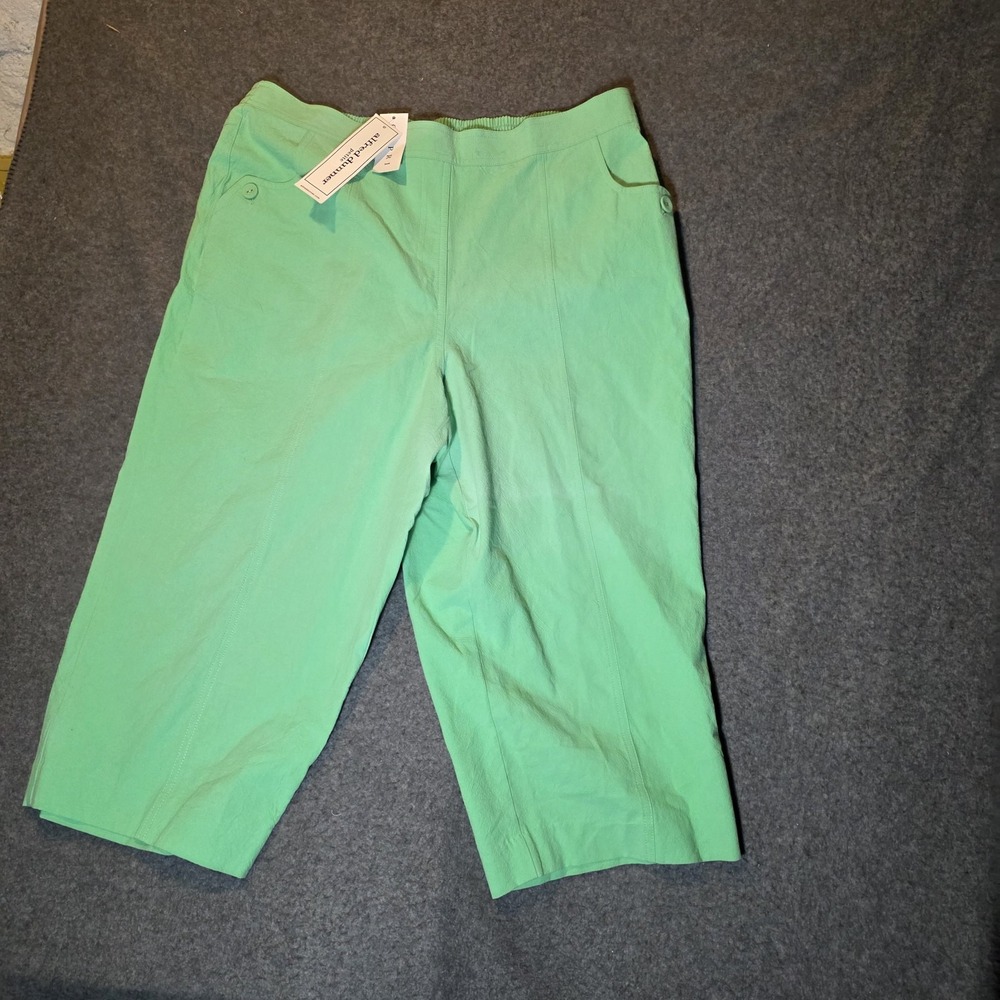 Alfred Dunner Sea Green Petite Capri New With Tag Size 18 632